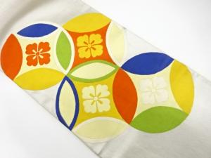 アンティーク　七宝模様織り出し袋帯（材料）